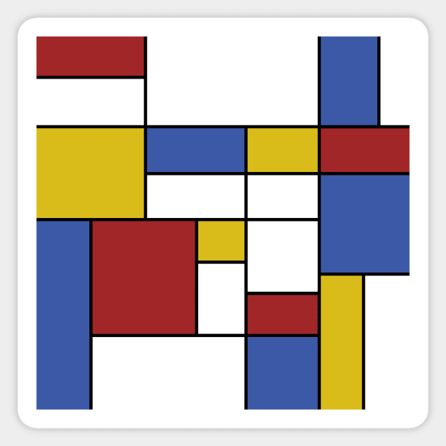 Inspired by Mondrian Sticker by MSLS